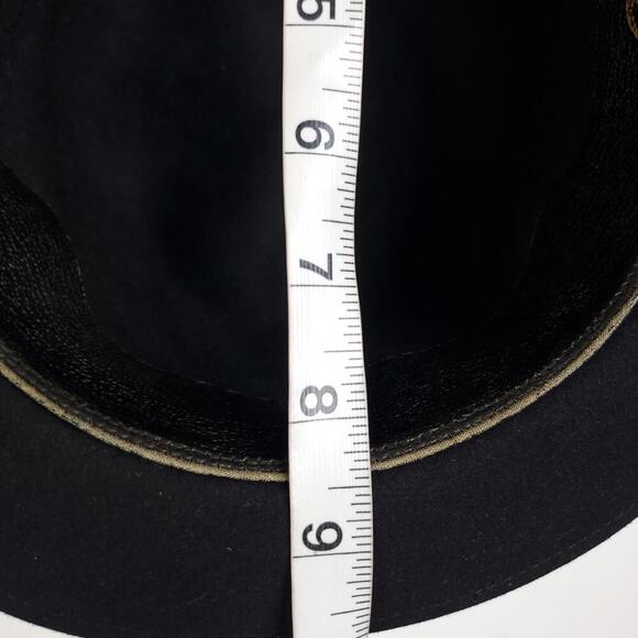 Vintage Royal Stetson Hat Union Made Bowler 50s 60s Rounded Top Fedora Black - Picture 9 of 11